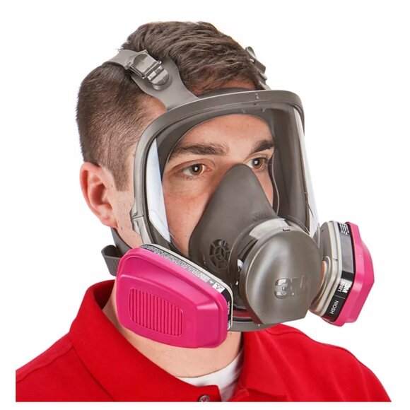 3M Full Face Respirator 6700 Small+ Multi Gas Organic Vapor P100 Cartridge 60923 - Picture 7 of 16